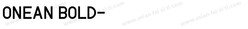 ONEAN BOLD字体转换